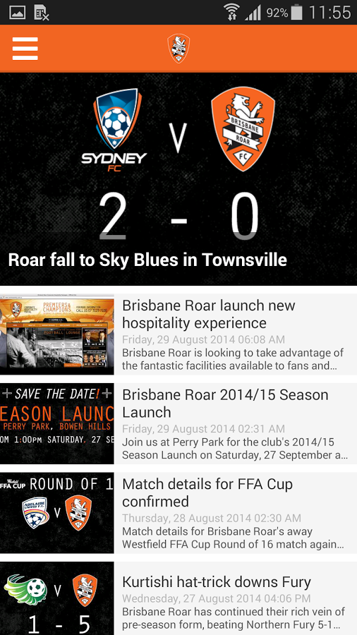 Brisbane Roar Official App截图6