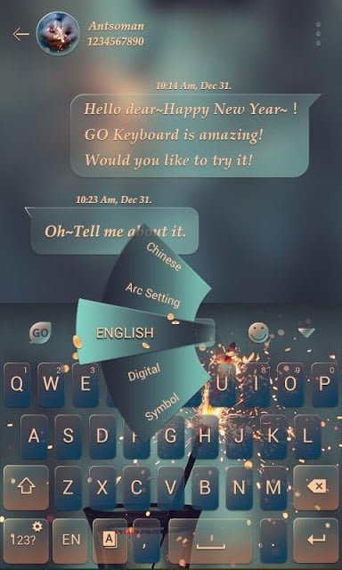 Best Wish GO Keyboard Theme截图1