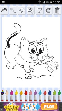 儿童画画游戏:小猫涂色截图
