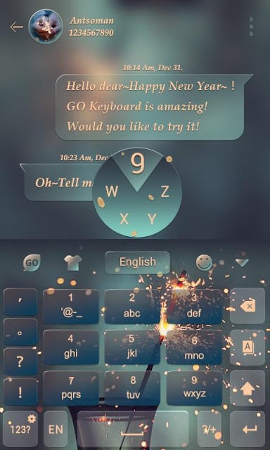 Best Wish GO Keyboard Theme截图2