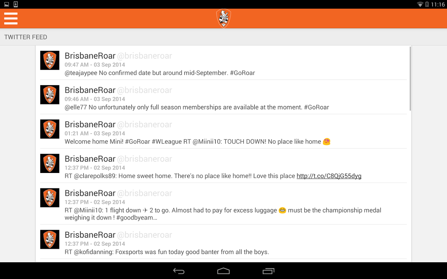 Brisbane Roar Official App截图2