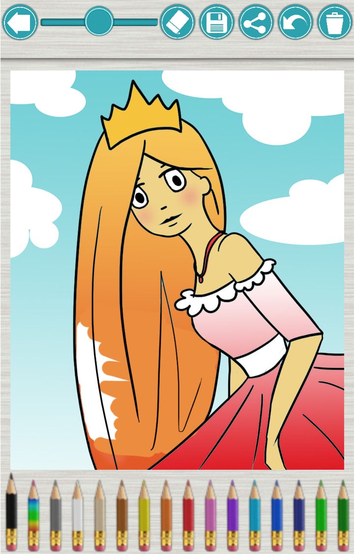 儿童画画游戏:公主涂色截图3