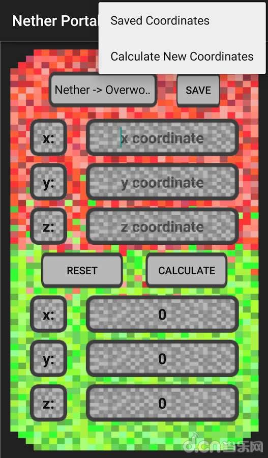 下界传送门计算器:Nether Portal Calculator截图1