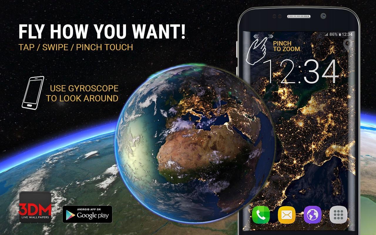 地球动态桌面:Earth Time Lapse Mobile截图2