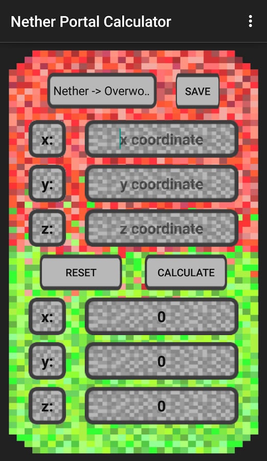 下界传送门计算器:Nether Portal Calculator截图3