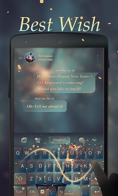 Best Wish GO Keyboard Theme截图6