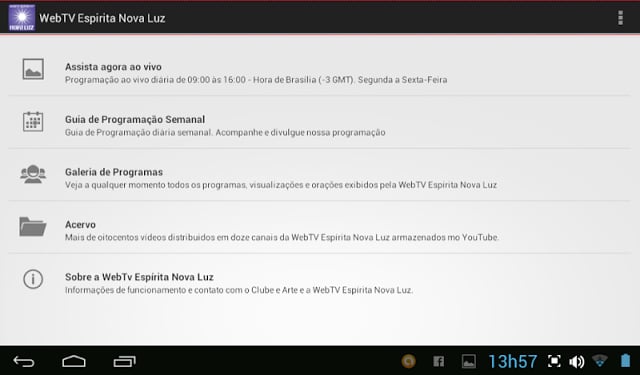 Web TV Esp&iacute;rita Nova Luz截图2