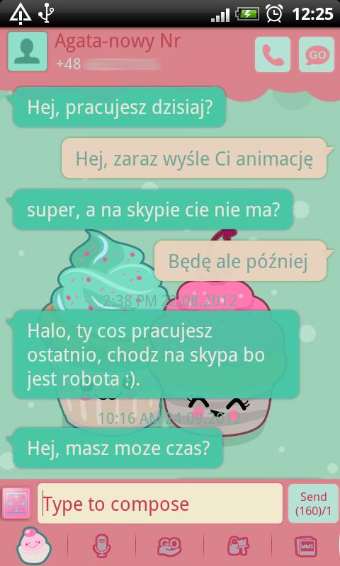 GO SMS Pro Sweet Cupcake Theme截图4