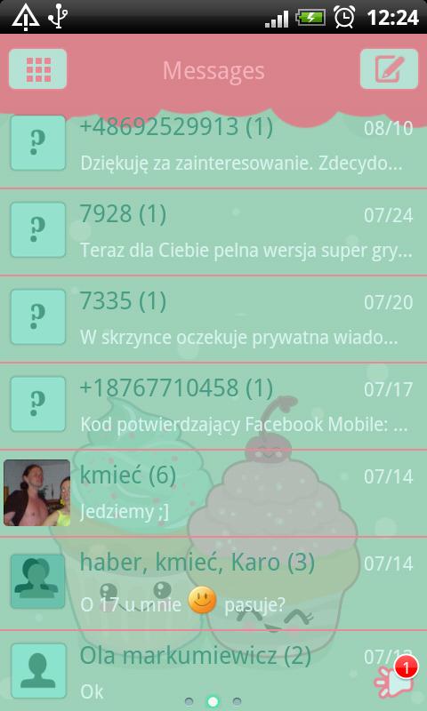 GO SMS Pro Sweet Cupcake Theme截图5