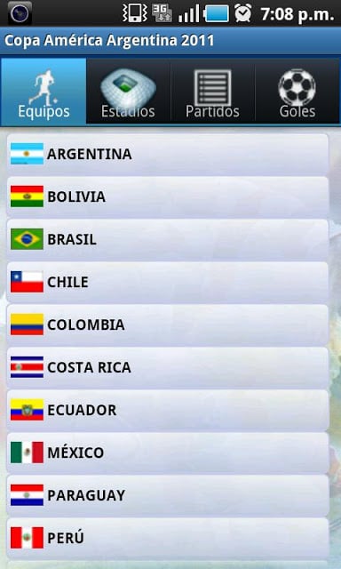 Copa Am&eacute;rica 2011截图2