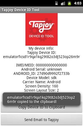 Tapjoy Device ID Tool截图3