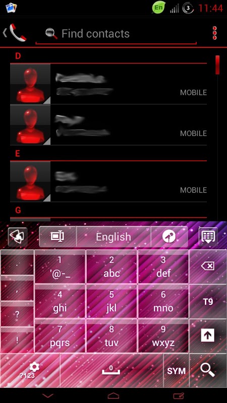 GO Keyboard Pink Cherry theme截图1