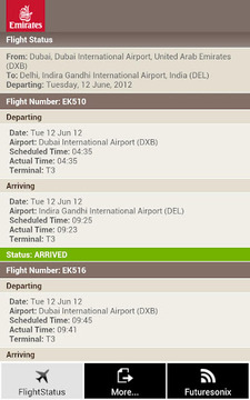 Emirates Flight Status截图