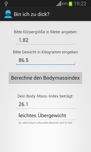 Bin ich zu dick? BMI-Rechner截图5