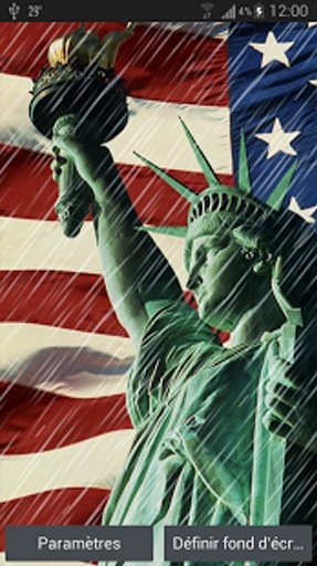 Statue Of Liberty Rain LWP截图2