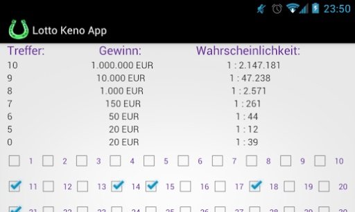Lotto Keno App截图3