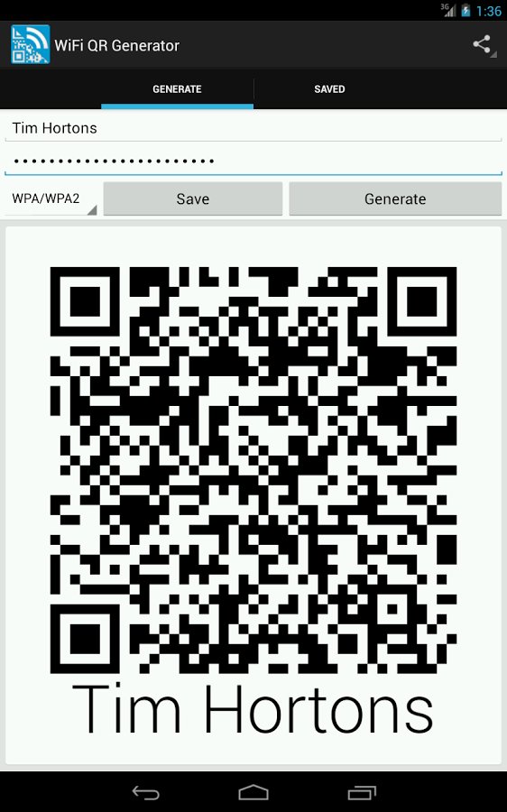 Wifi QR 代码生成器截图4