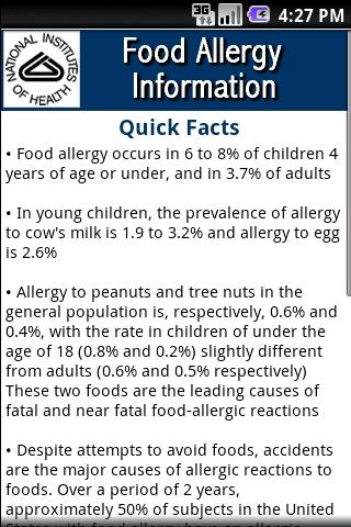 NIH: Food Allergy Information截图2