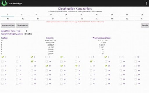 Lotto Keno App截图6