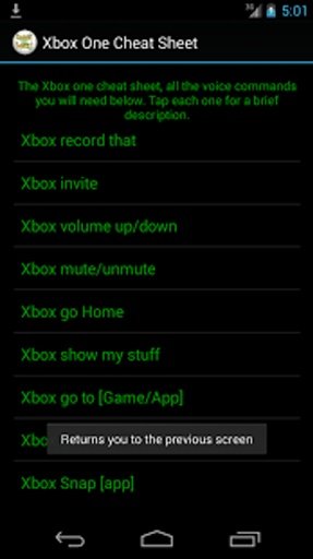 Xbox One Kinect Cheat Sheet截图3