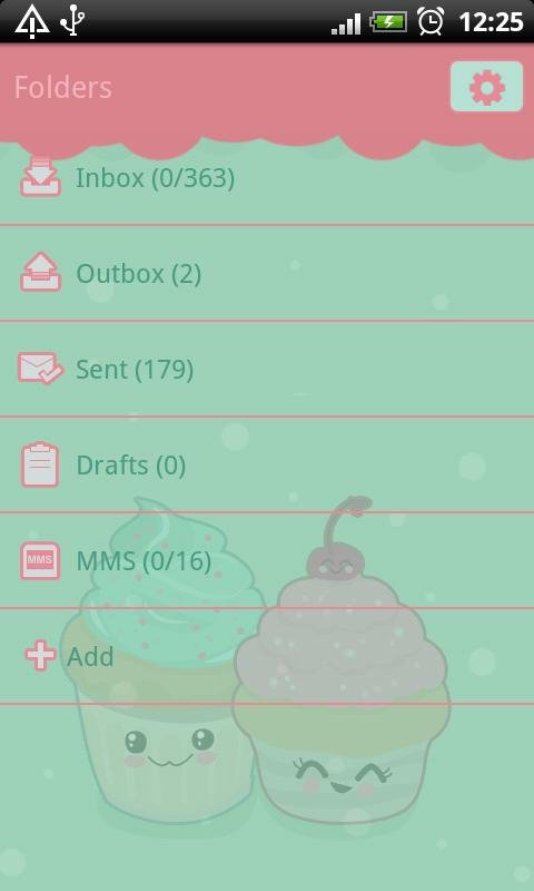 GO SMS Pro Sweet Cupcake Theme截图3