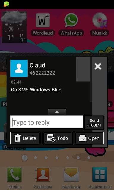 GO SMS Windows Blue截图1