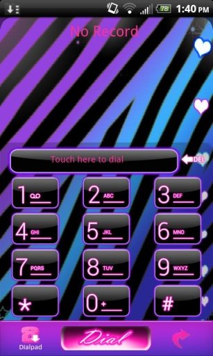 Go Contact Zebra Heart Theme 1截图6