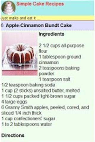 简单的蛋糕食谱 Simple Cake Recipes截图2