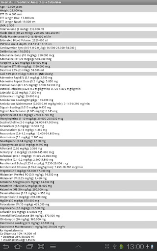 G. Paediatric Anaesthesia Calc截图1