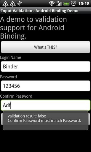 Validate:Android Binding Demo截图6