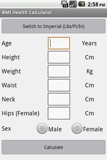 BMI Health Calculator截图2