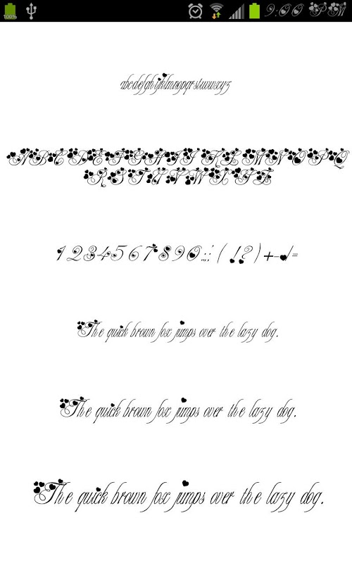 Hearts Pack for FlipFont&reg; free截图1