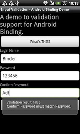 Validate:Android Binding Demo截图4