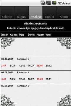 Ramazan imsakiyesi截图