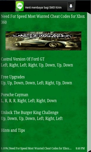 cheats for need for speed prostreet xbox 360