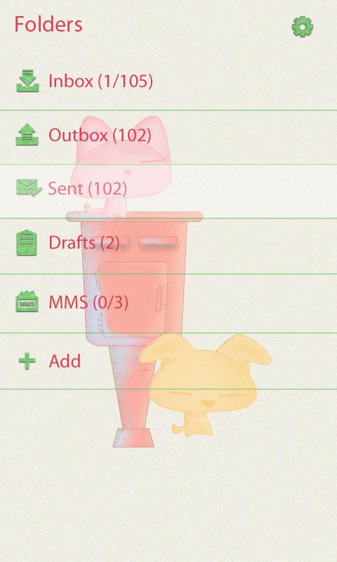 GO SMS Pro X-Wax Crayon Theme截图5