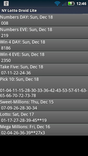 Delaware Lottery Droid Lite截图4