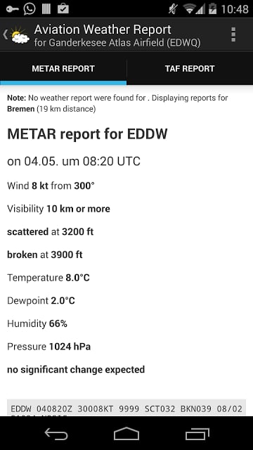 Aviation weather (METAR / TAF)截图4