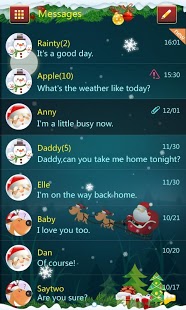 GO短信圣诞之夜主题截图1