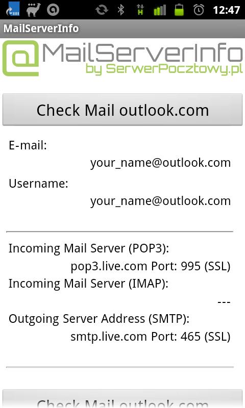 Mail Server Info (e-mail info)截图4