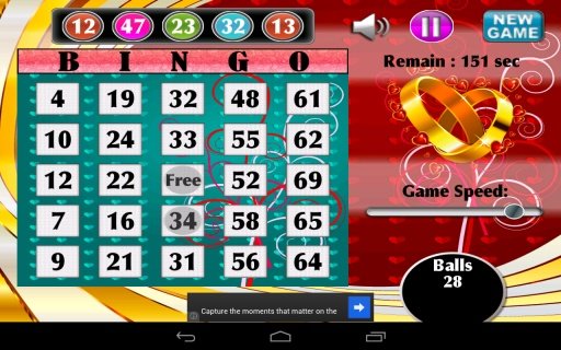 My Valentine Bingo 2 Free Game截图1