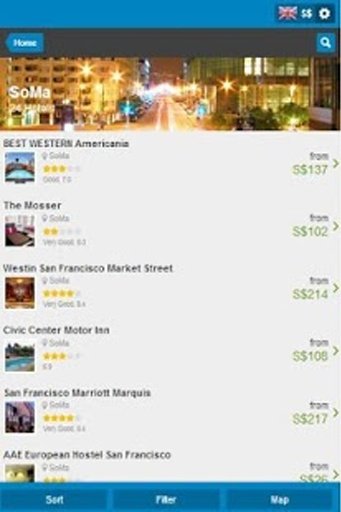 San Francisco Hotel Booking截图1