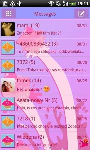 GO SMS Pro Cupcake Theme截图5