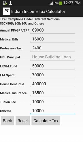 Indian Income Tax Calculator截图1