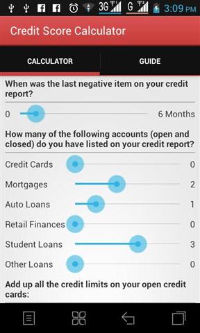 贷款和信用评分计算器截图2