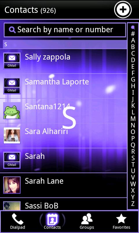 Purple ICS GO Contacts截图4