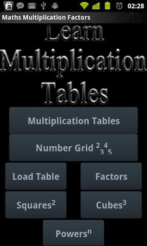 Maths Multiplication Factors截图