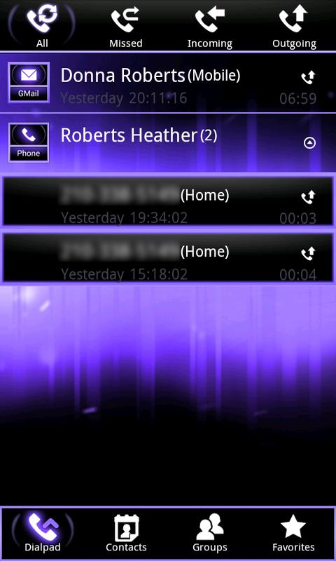 Purple ICS GO Contacts截图5