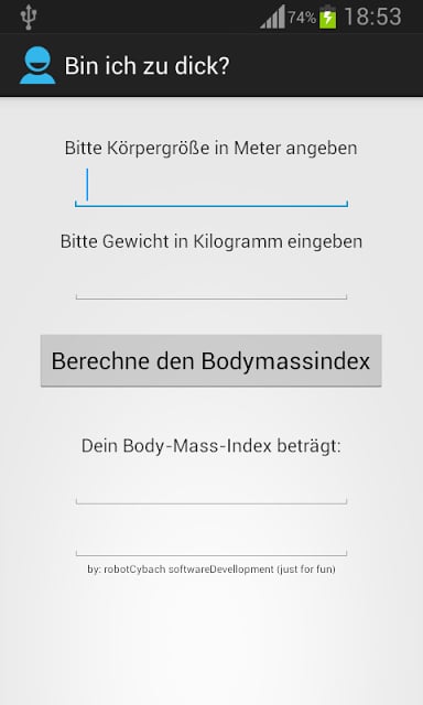 Bin ich zu dick? BMI-Rechner截图4