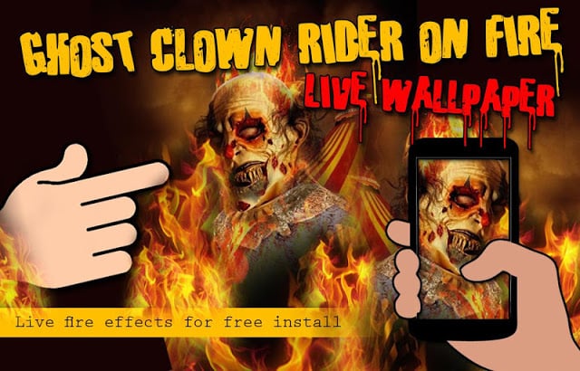 Ghost Rider Clown on Fire LWP截图7